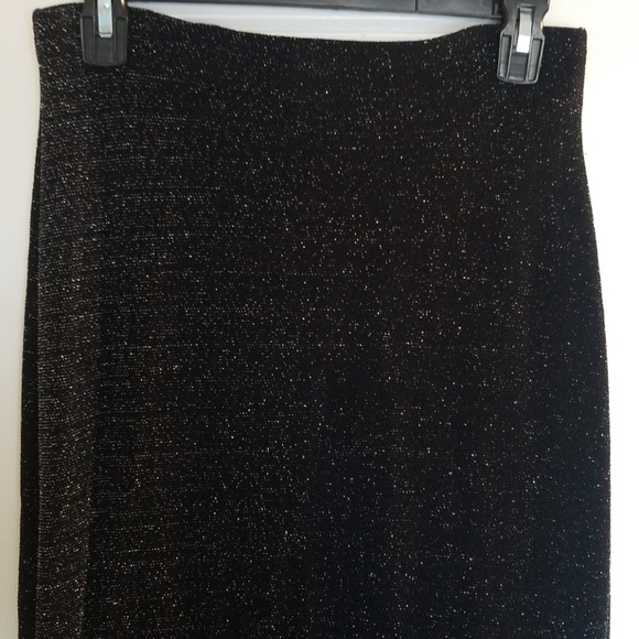 Stretchy glitter maxi w side slit - Picture 2 of 4